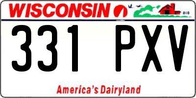 WI license plate 331PXV