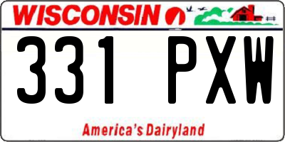 WI license plate 331PXW