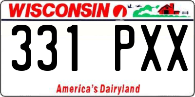 WI license plate 331PXX