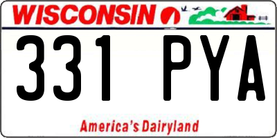 WI license plate 331PYA