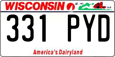 WI license plate 331PYD