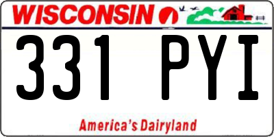 WI license plate 331PYI