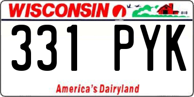 WI license plate 331PYK