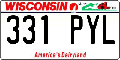 WI license plate 331PYL