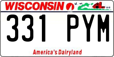WI license plate 331PYM