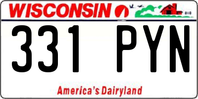 WI license plate 331PYN