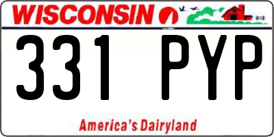 WI license plate 331PYP