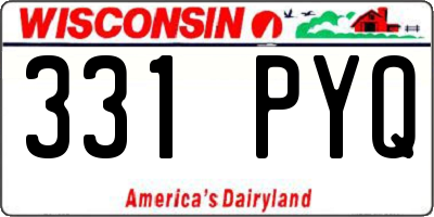 WI license plate 331PYQ
