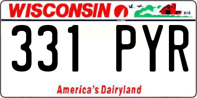 WI license plate 331PYR
