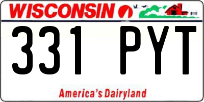 WI license plate 331PYT