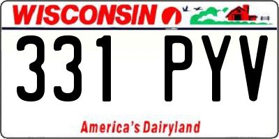WI license plate 331PYV