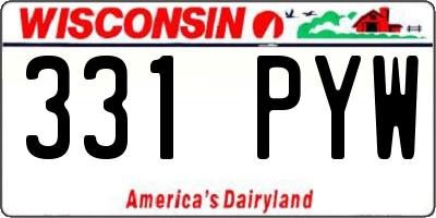 WI license plate 331PYW