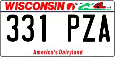 WI license plate 331PZA