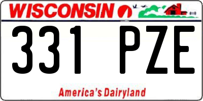 WI license plate 331PZE