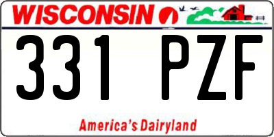 WI license plate 331PZF