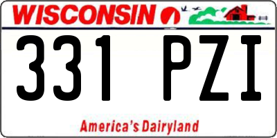 WI license plate 331PZI