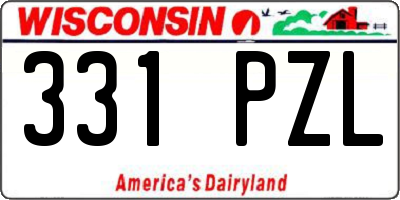 WI license plate 331PZL