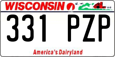 WI license plate 331PZP