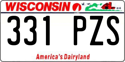 WI license plate 331PZS