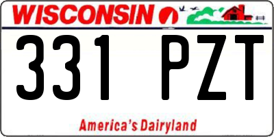 WI license plate 331PZT