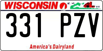 WI license plate 331PZV