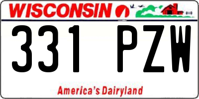 WI license plate 331PZW
