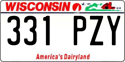 WI license plate 331PZY
