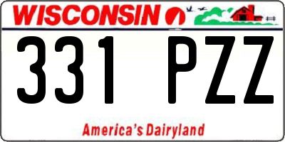 WI license plate 331PZZ