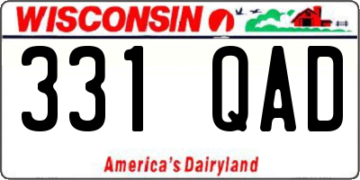 WI license plate 331QAD