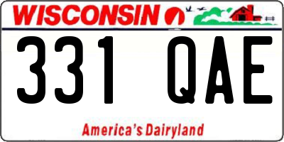 WI license plate 331QAE