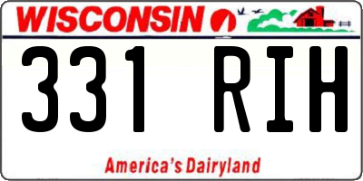 WI license plate 331RIH