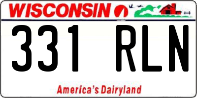 WI license plate 331RLN