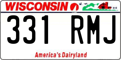 WI license plate 331RMJ