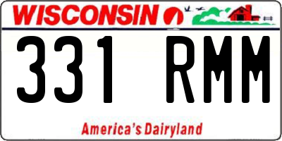 WI license plate 331RMM