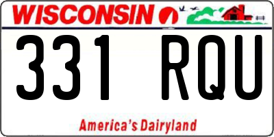 WI license plate 331RQU