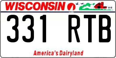 WI license plate 331RTB