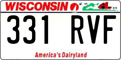 WI license plate 331RVF