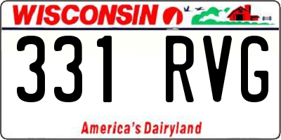 WI license plate 331RVG