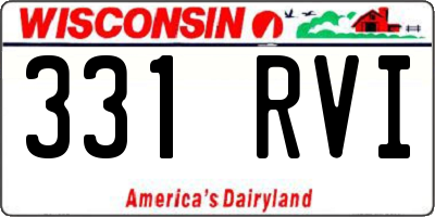WI license plate 331RVI