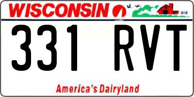 WI license plate 331RVT