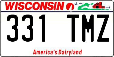 WI license plate 331TMZ