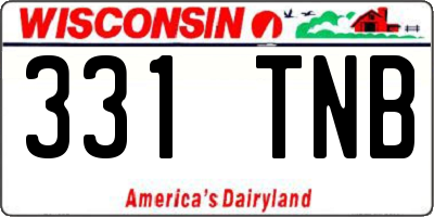 WI license plate 331TNB