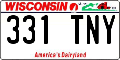 WI license plate 331TNY