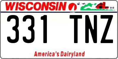WI license plate 331TNZ