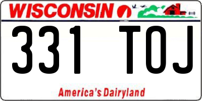WI license plate 331TOJ