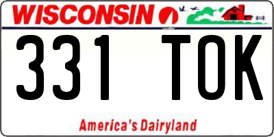 WI license plate 331TOK
