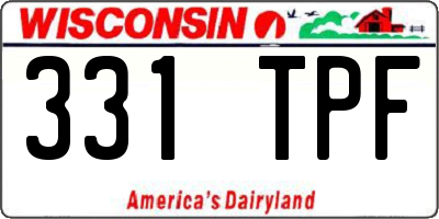 WI license plate 331TPF