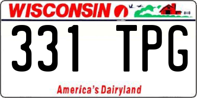 WI license plate 331TPG