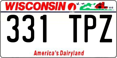 WI license plate 331TPZ