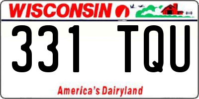 WI license plate 331TQU